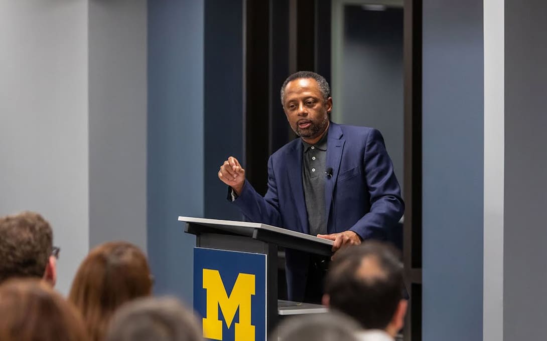 Earl Lewis speaking at "U-M History PhD Alumni Conference," 2019