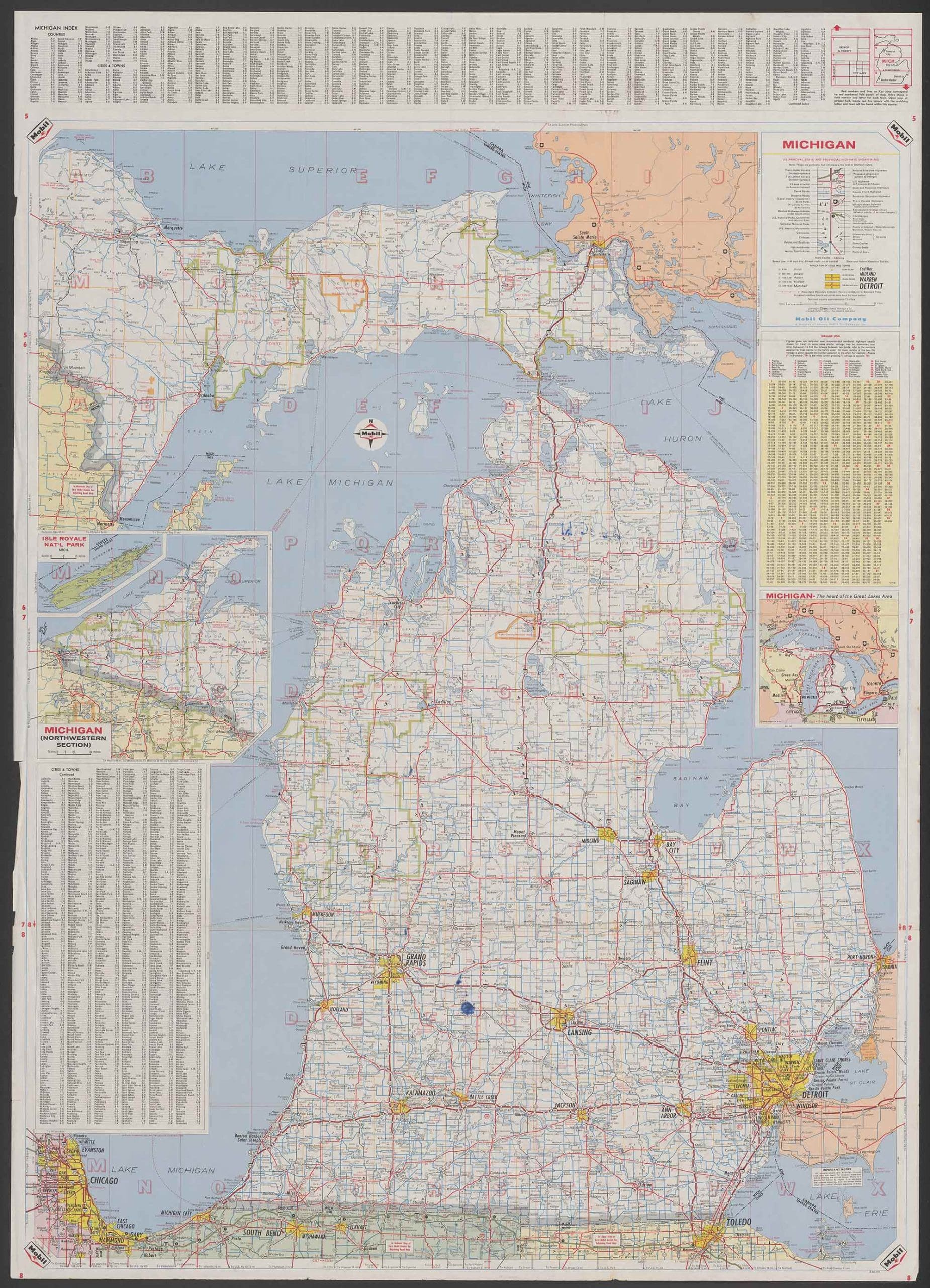 Map of the State of Michigan.