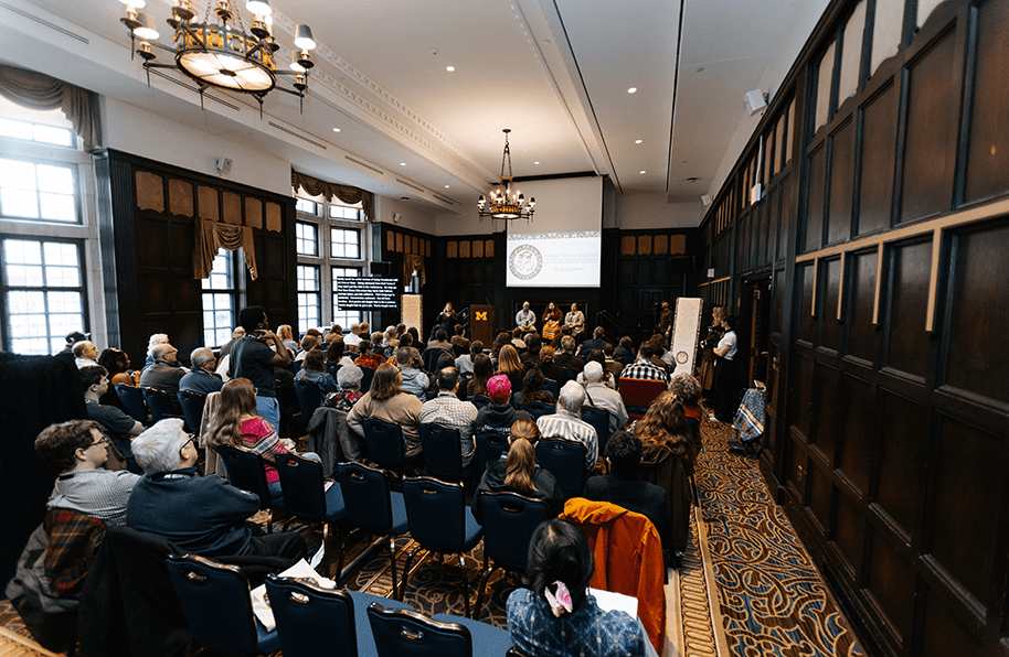 A snapshot of the audience for the "On the Hidden Histories of Public Domain Land" panel.