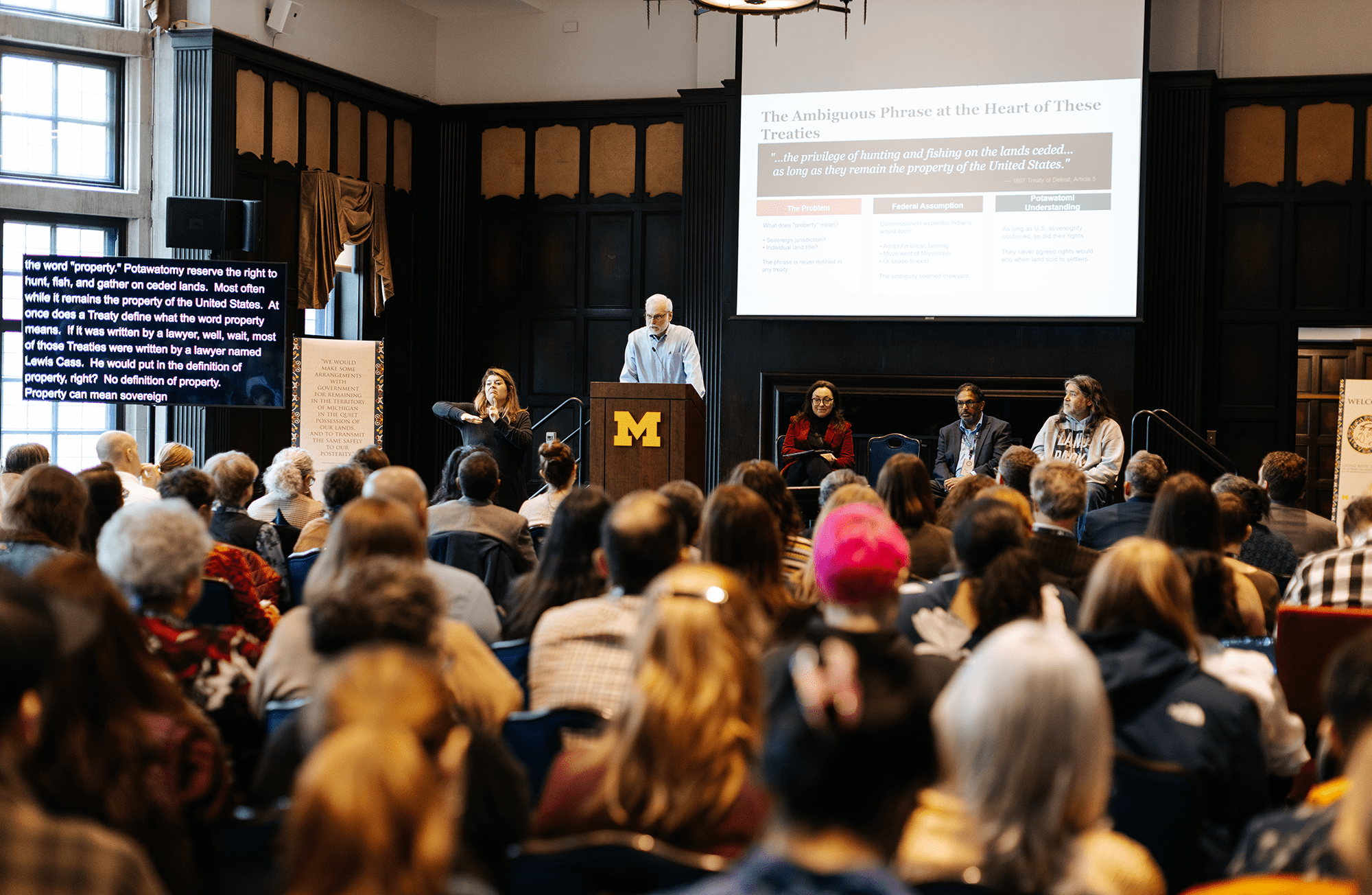 A snapshot of the audience from the "How to Read A Treaty" panel.