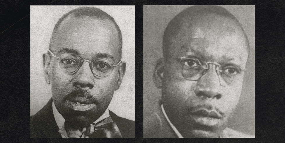 Portrait photos of Donald F. White and Francis E. Griffin